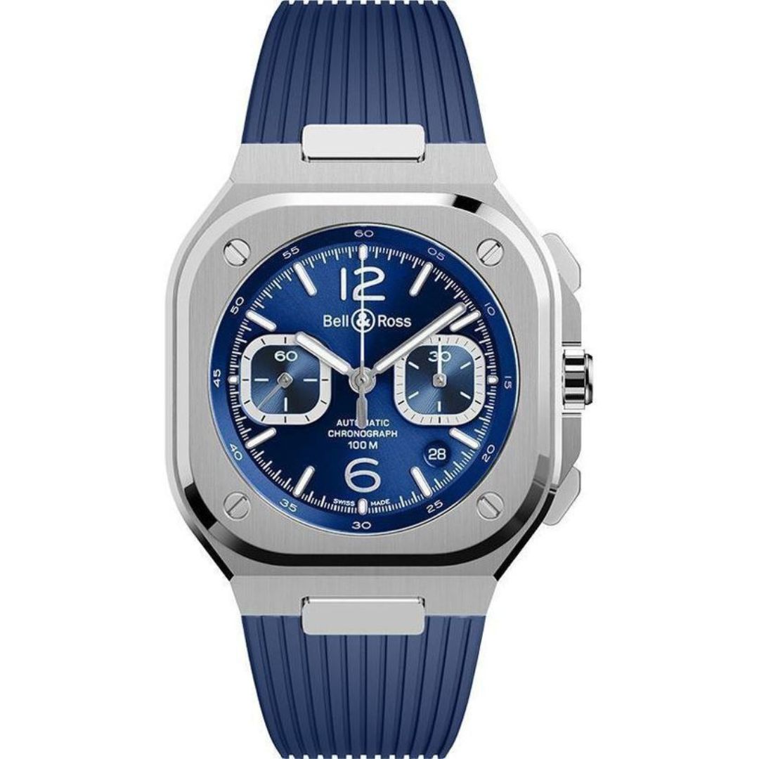 bell & ross br 05 chrono blue steel 42mm br05c blu st/srb