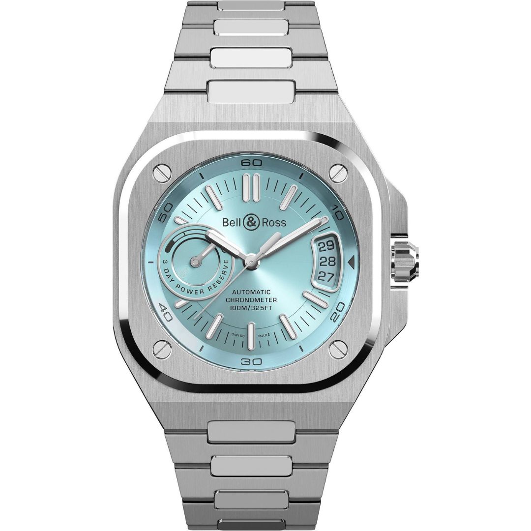 Bell & Ross BR-X5 Ice Blue Steel 41mm BRX5R-IB-ST/SST Ice Blue Dial on Bracelet