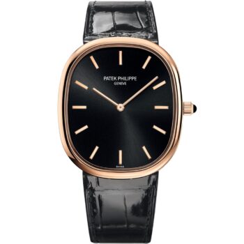 Patek Philippe Golden Ellipse 5738R-001 Rose Gold Black Dial