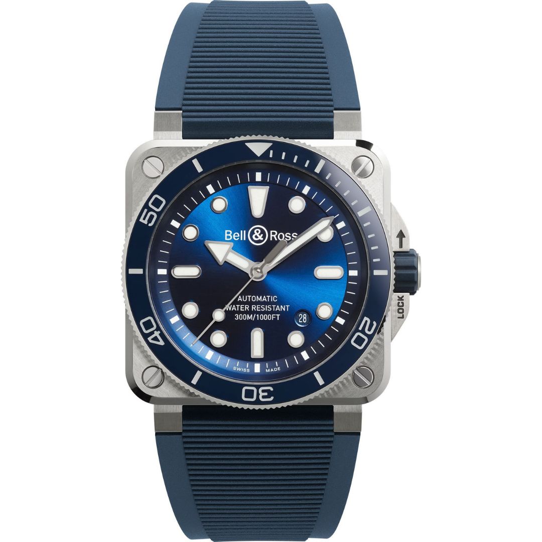 bell & ross br 03 diver blue steel 42mm br03a d blu st/srb