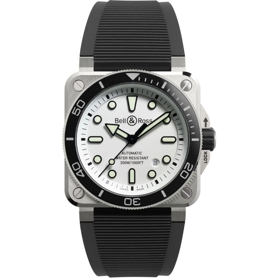 Bell & Ross BR 03 Diver White Steel 42mm BR03A-D-WH-ST/SRB