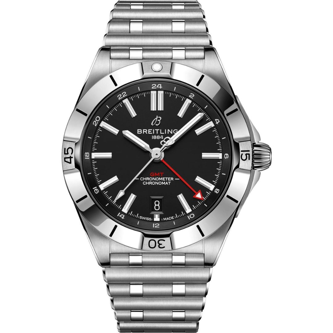 Breitling Chronomat Automatic GMT 40mm A32398101B1A1 Black Dial on Bracelet