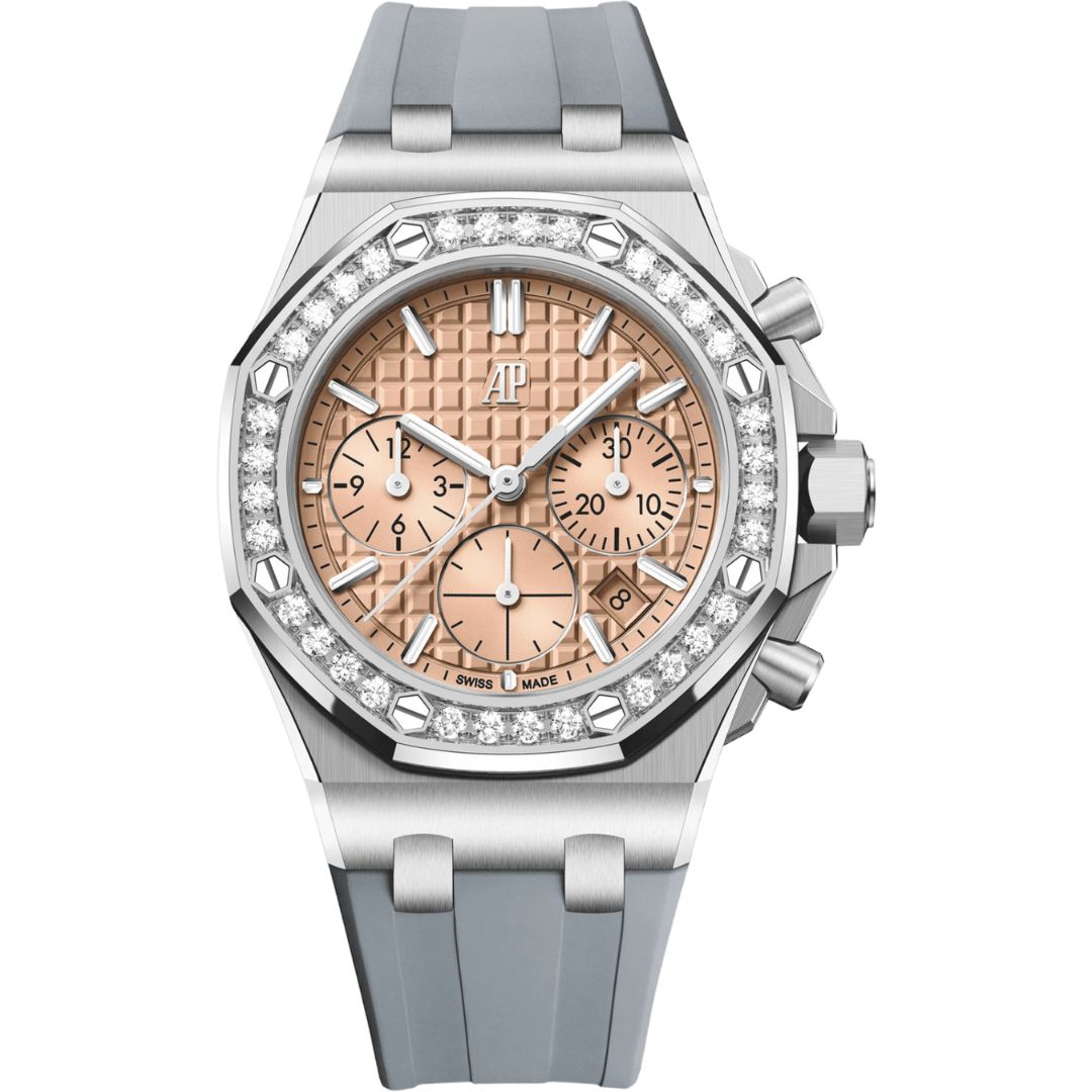 Audemars Piguet Royal Oak Offshore Chronograph 37mm 26231ST.ZZ.A178CA.01 Stainless Steel Salmon Dial Diamond Bezel