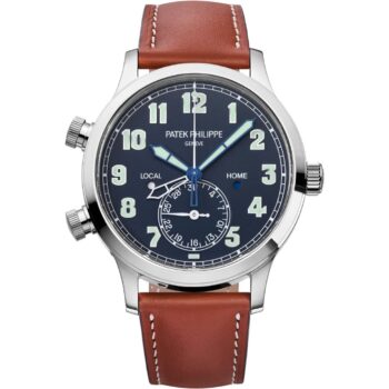 Patek Philippe Calatrava Pilot Travel Time 5524G-001 White Gold Blue Dial