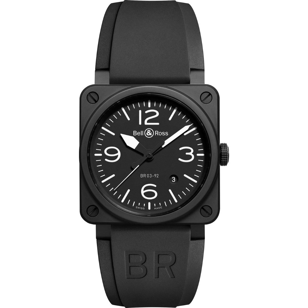 Bell & Ross BR 03 Black Matte BR03A-BL-CE/SRB Ceramic Black Dial