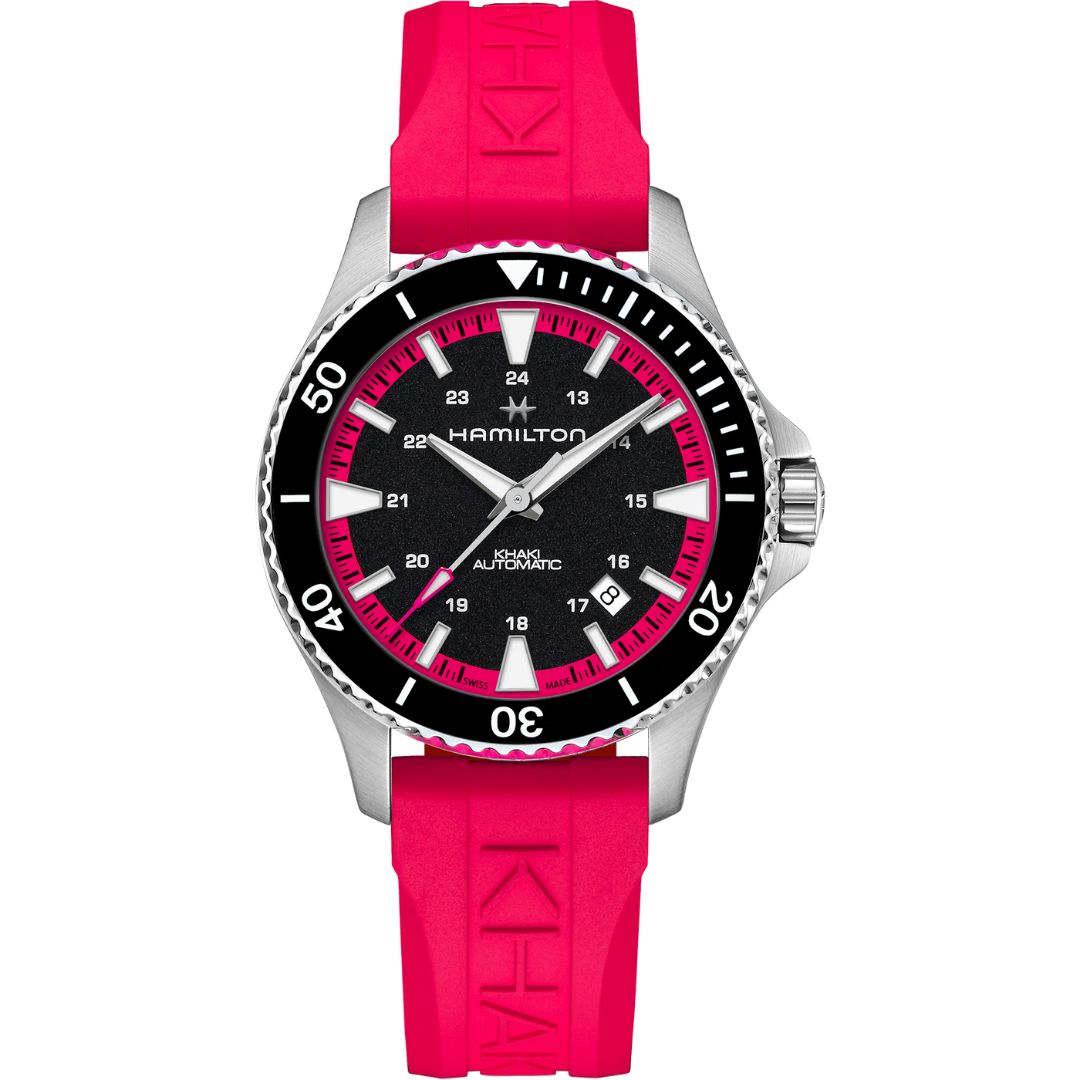 Hamilton Khaki Navy Scuba Auto H82395330 Stainless Steel Black Dial