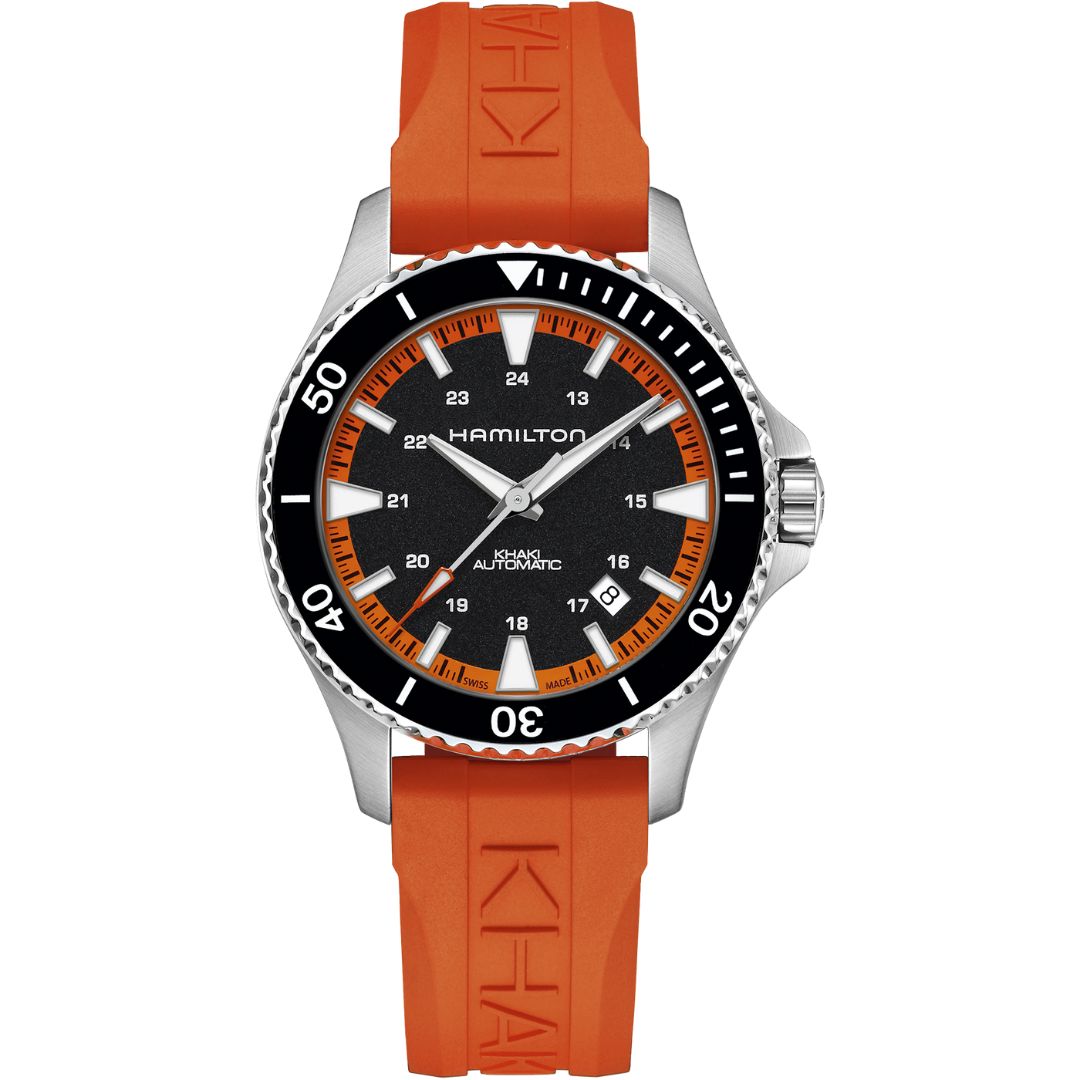 Hamilton Khaki Navy Scuba Auto H82395331 Stainless Steel Black Dial