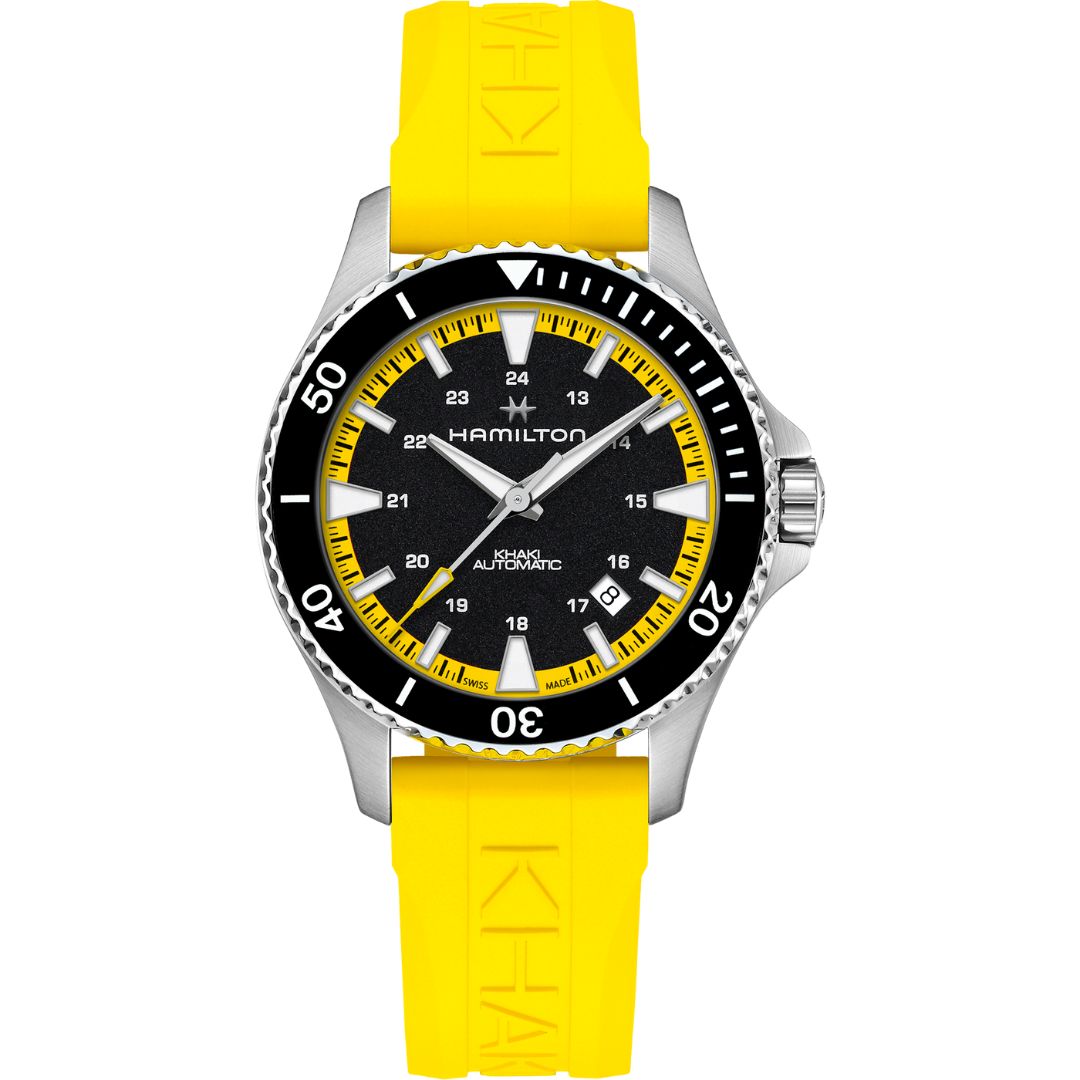Hamilton Khaki Navy Scuba Auto H82395332 Stainless Steel Black Dial