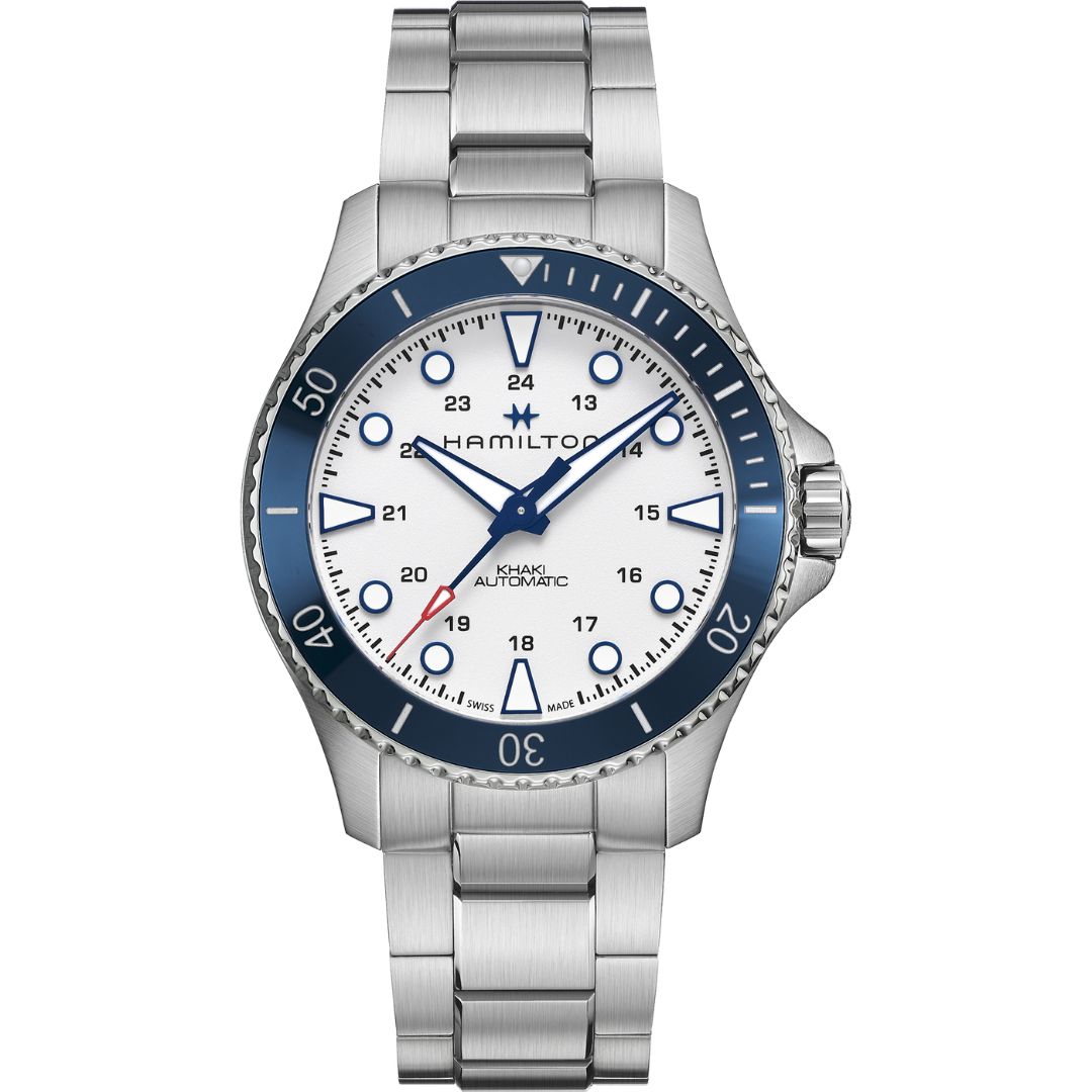 Hamilton Khaki Navy Scuba Auto H82505150 Stainless Steel White Dial
